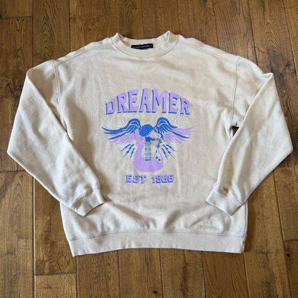 Lulusimon Studio Tops - VICI LULUSIMONSTUDIO Dreamer Sweatshirt Womens Sz S Oversized Distressed